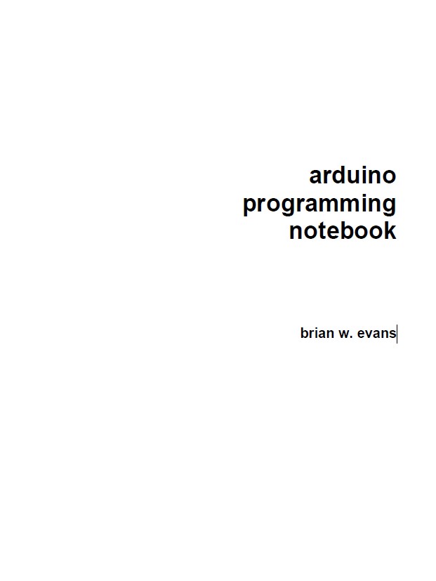 arduino programming notebook